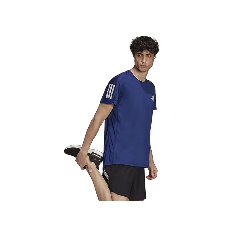 

[Adidas] running short sleeve T-shirt own The run men s Victory Blue (H34494) M