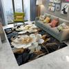 Retro Chinese Flowers Carpet Living Room Bedroom Balcony Sofa Table Door Entrance Rug Non-slip Machine Washable Home Decor Mat