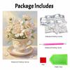 Tea Cup Pearl Painting Handmade DIY 5D Creative Ornaments Living Room Home Decoration Painting