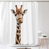 Funny Animal Shower Curtain Giraffe Jungle Safari Tropic African Wildlife Black And White Modern Designer Cool Bathroom Decor