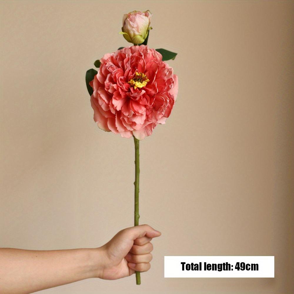 

Великі шовкові півонії штучні квіти високої якості моделювання півонія європейський стиль підроблені квіти букет для весільного декору дому 1 шт. темно-рожевого кольору
