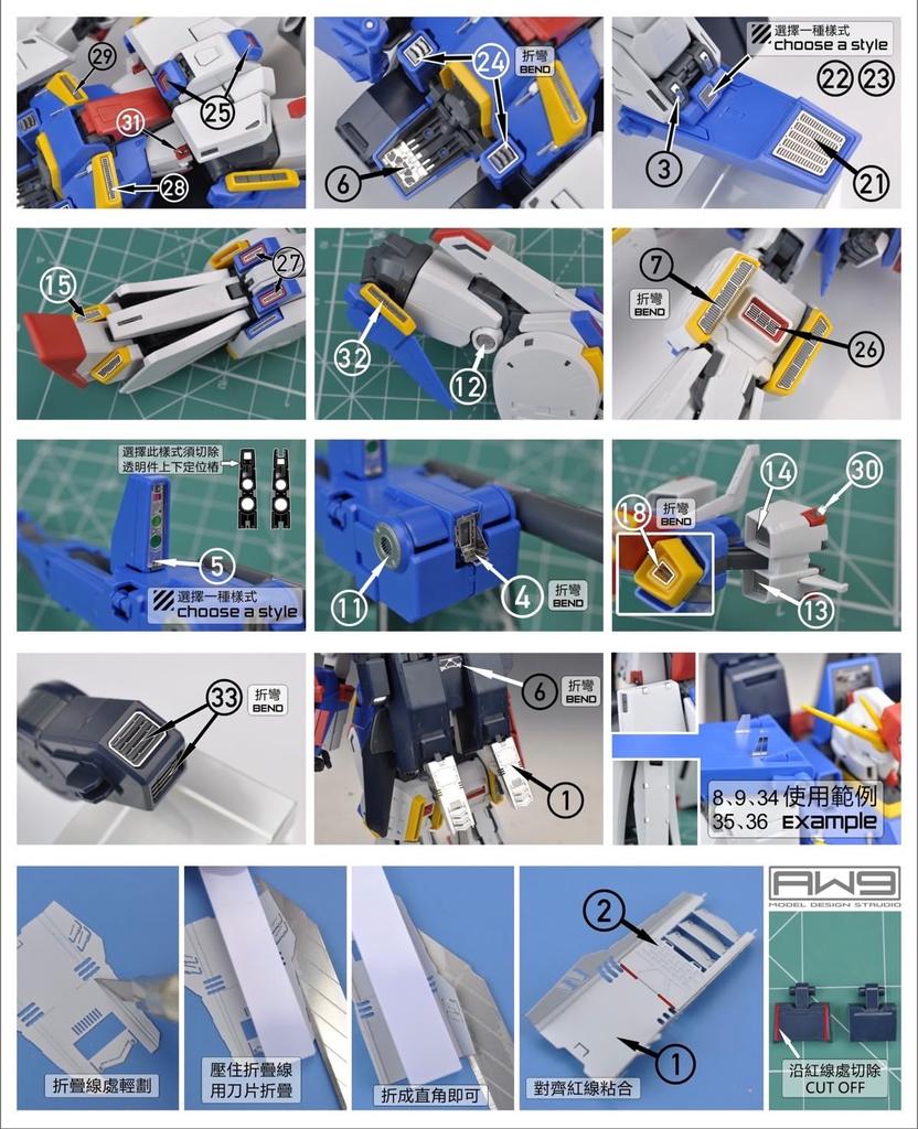 MG 1/100 MSZ-010 ZZ Gundam Ver.Ka Detail-Up Kit, High-Quality Metal Parts [Parallel Import]