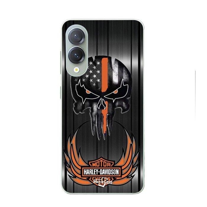 Cover per telefono - Harley Davidson - Samsung Galaxy S25 Edge - Silicone - Flessibile - Teschio nero