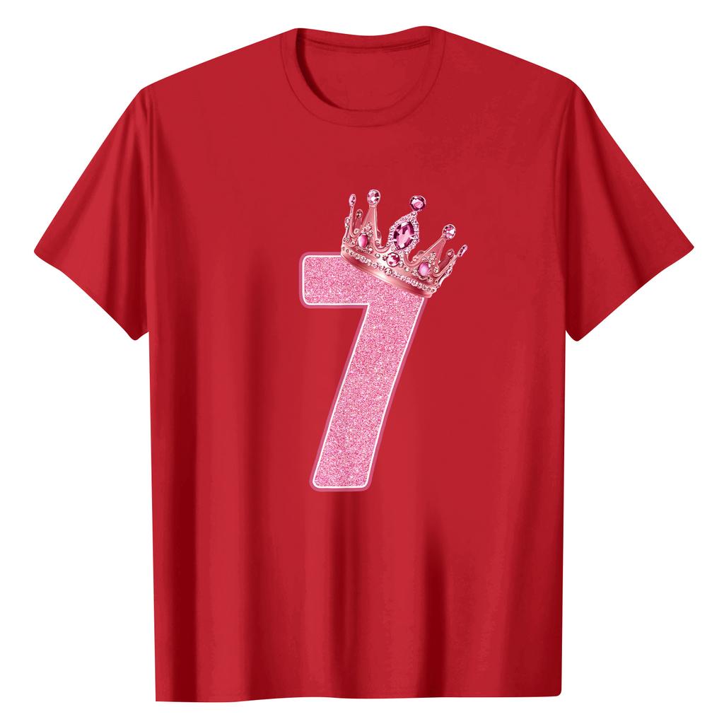 Ladies' Digital Printed Casual Round Neck Short Sleeved Top