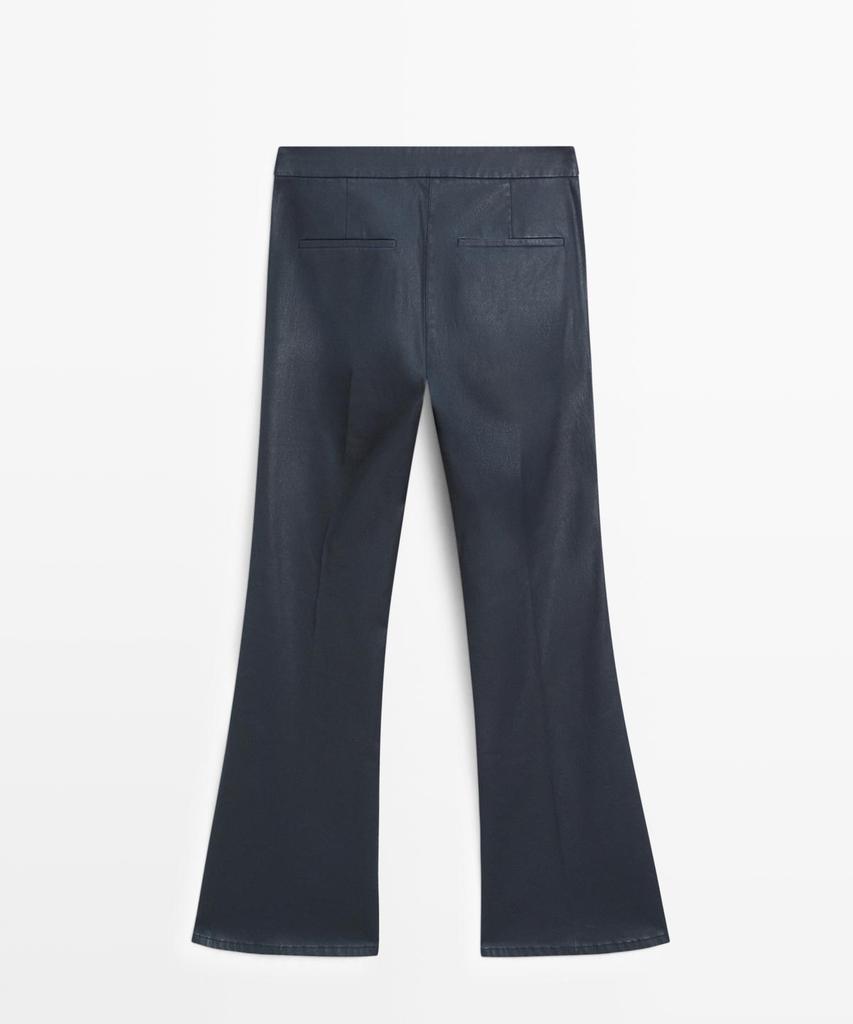 Masimodutti Waxed Flare Fit Pants