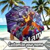 Custom Name Personalized American Science Print Umbrella, Auto Open Close, 8‑Rib Sturdy Frame, Commute Camping Hiking Use, Birthday Gift
