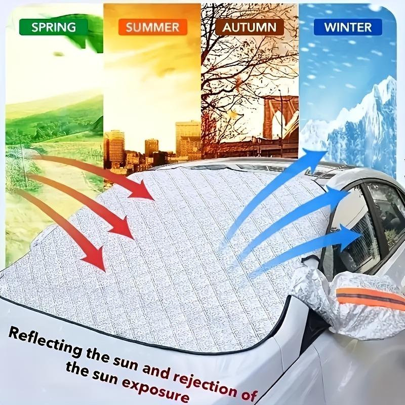 All-Weather Windshield Snow Cover - Heavy Duty Protection Against Snow, Ice, Frost & Sun, Instant Frost Removal