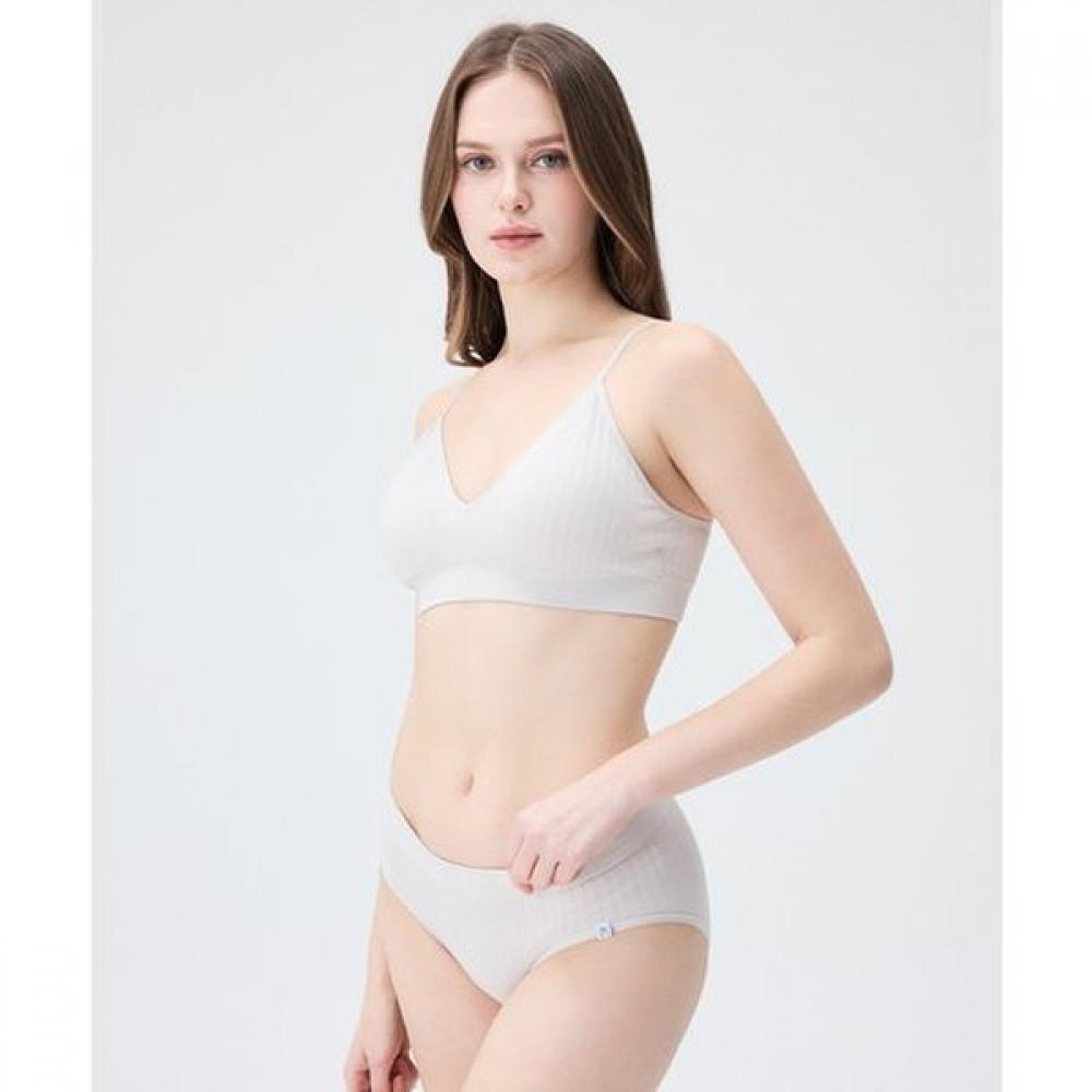 2nd Skin Seamless Silk Rib Camisole Bra Panty Set Dgwsu2100+dgwsu2101