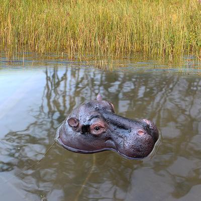 Hippopotamus Floating Decoration Garden Decor Hippopotamus Head Statue Pond Floating Hippo Head Landscape Hippo Head Decor