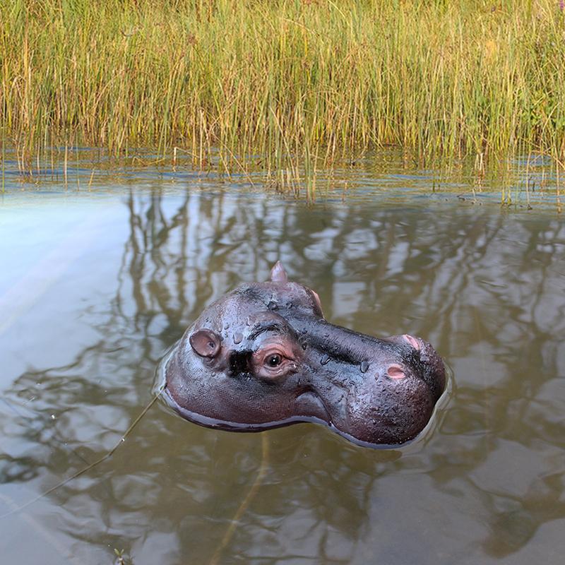 

Плавающее украшение «Бегемот» Садовый декор Статуя головы бегемота Пруд Плавающая голова гиппопотама Ландшафтный декор Голова гиппопотама коричневый