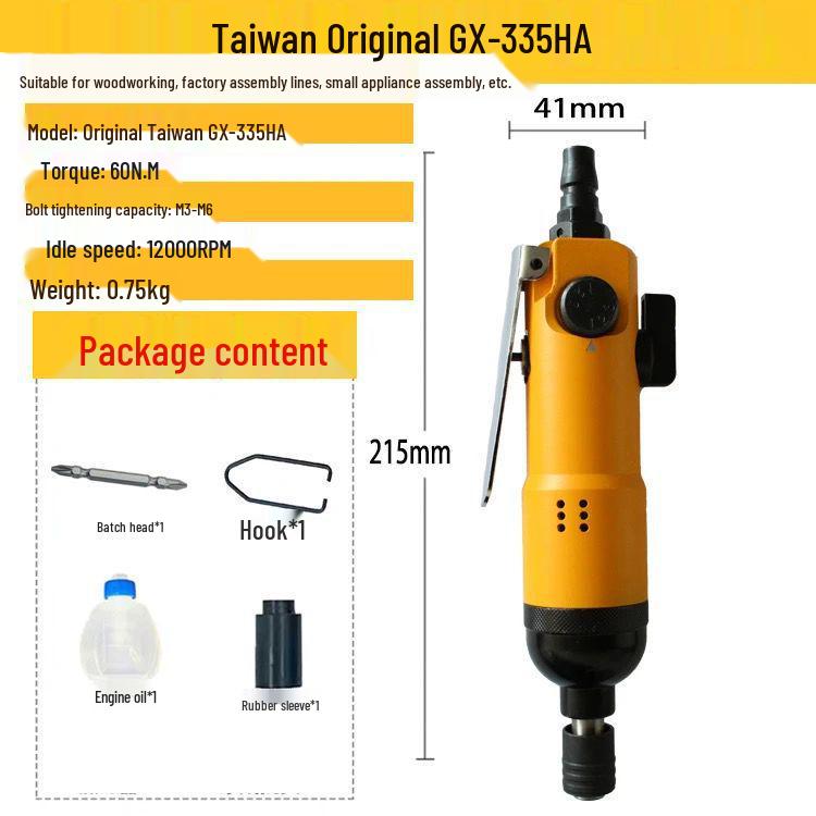 Industrial Pneumatic Screwdriver Air Tool for Woodworking & Decoration