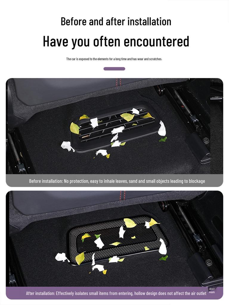 Xiaomi SU7/YU7 Under-Seat Air Vent Dustproof Net & Anti-Clog Cover for Car Interiors