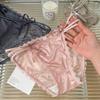 Women's Lace Shimmering Satin Panties: Sexy Low Waist, High Cut Briefs