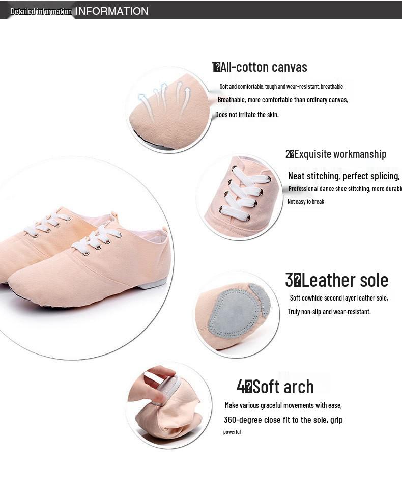 Unisex Canvas Jazz & Ballet Dance Shoes for Kids and Adults