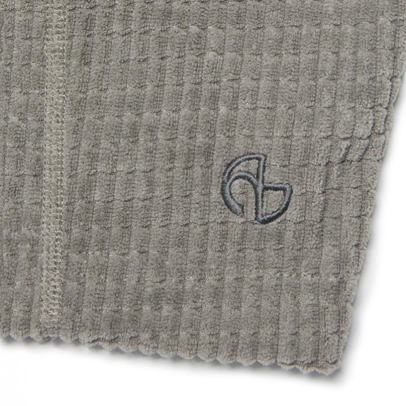 NOMANUAL Heavy Waffle Half Zip Up   Gray