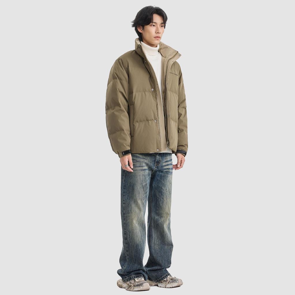 High-End Autumn/Winter American Trend Thick Duck Down Stand Collar Sports Jacket - Men's & Couples Casual Puffer