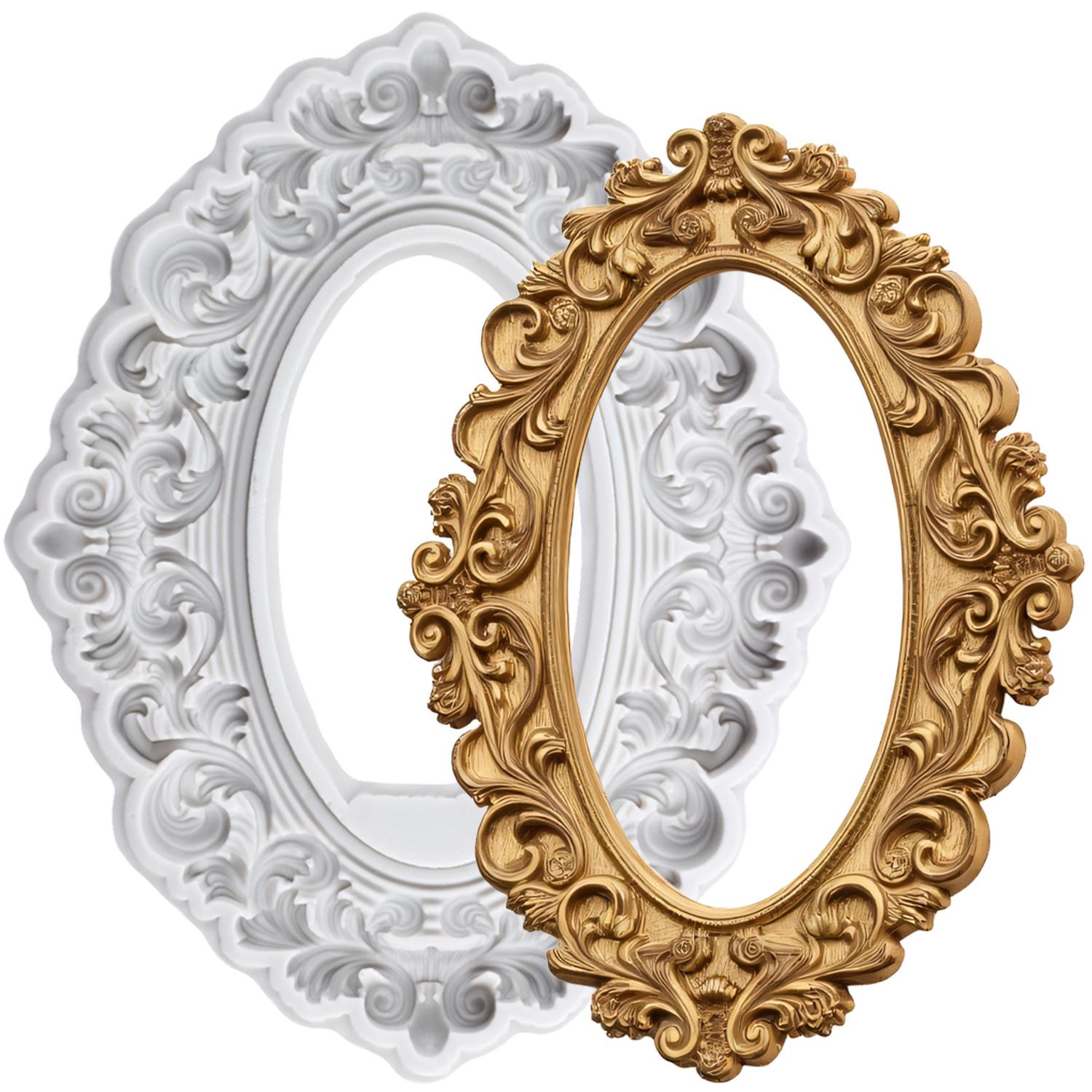 

Силиконовая форма для барочной фоторамки, рамки для фотографий, формы для мастики, инструменты для украшения торта, тематический торт, десерт, украшенный шоколадом, форма для конфет серый