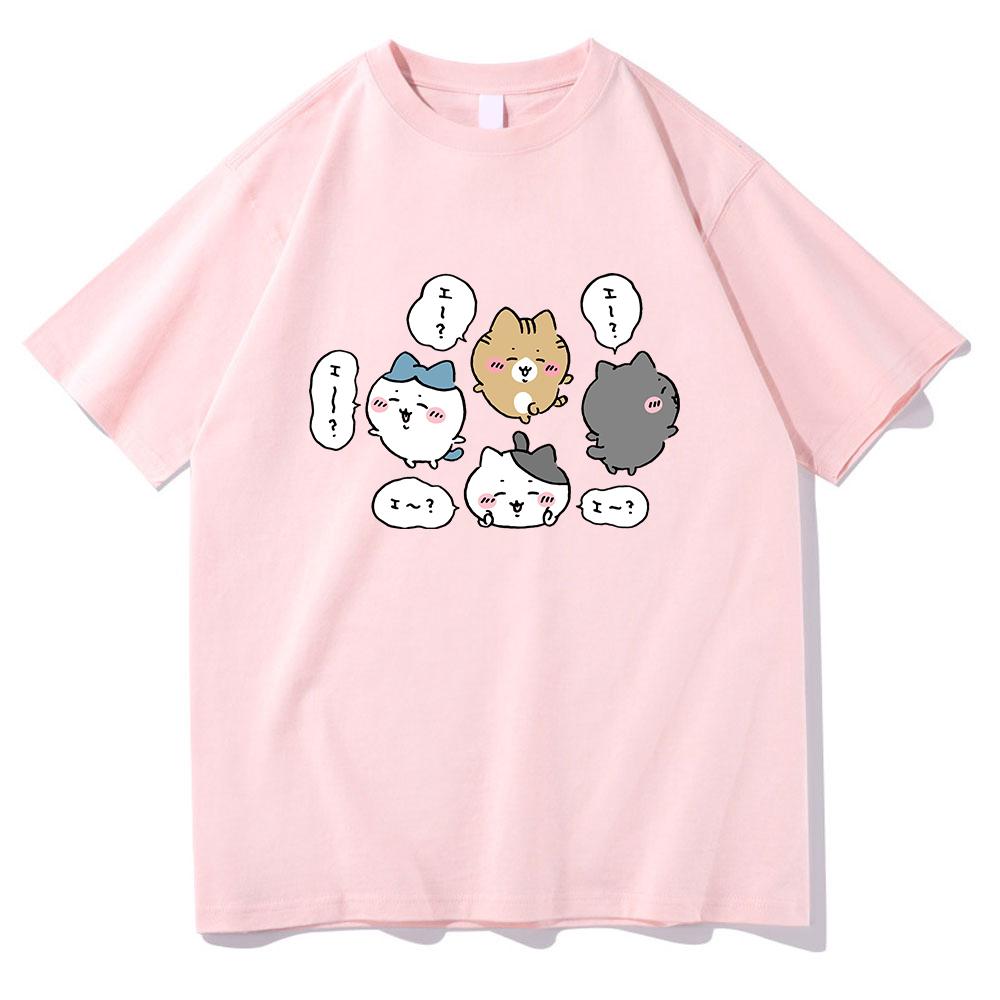 Chiikawa T Shirt Unisex /Women Harajuku Aesthetic Graphic Kawaii Tshirt Unisex Anime Cartoon Casual Oversize Sand Cotton Tees Shirts