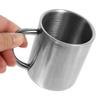 220ml Drinking Portable Stainless Steel Double Wall Mug Travel Camping Mugs Coffee Tea Milk Cup