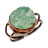 Aquamrine Handmade Gemstone Ring, Copper Electroformed Ring Antique Jewelry, Adjustable Ring Engagement Gift