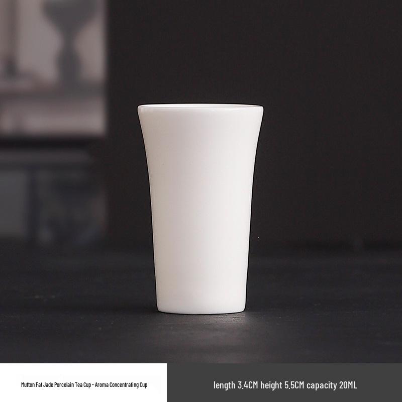 Dehua White Porcelain Mutton Fat Jade Teacup for Guest Entertaining - Kung Fu Tea Tasting Single Cup