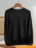 Women's 100% Cashmere Round Neck Loose Pullover Sweater, Long Sleeve, Solid Color Knitwear for Autumn/Winter