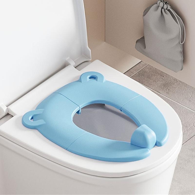 Collapsible Bear Shaped Baby Cartoon Travel Folding Potty Seat Compact Design Easy To Clean Ergonomic Support