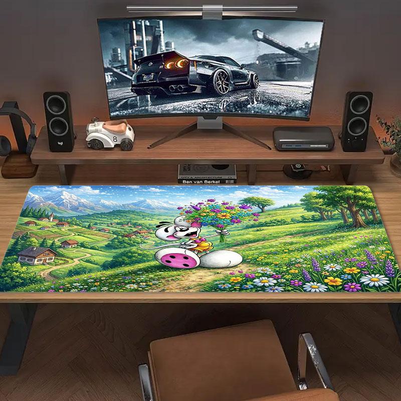 Diddl Large Size Mouse Pad Large Gaming Table Cushion Non-slip Laptop Tablet Big Mousepad XXL Mat Mini PC Playmat With Lock edge