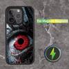 Spooky Scary Red Eye Phone Case For iPhone 17,16,15,14,13,12,11,Pro,Max,Plus,Mini,SE Magsafe Magnetic Wireless Charging