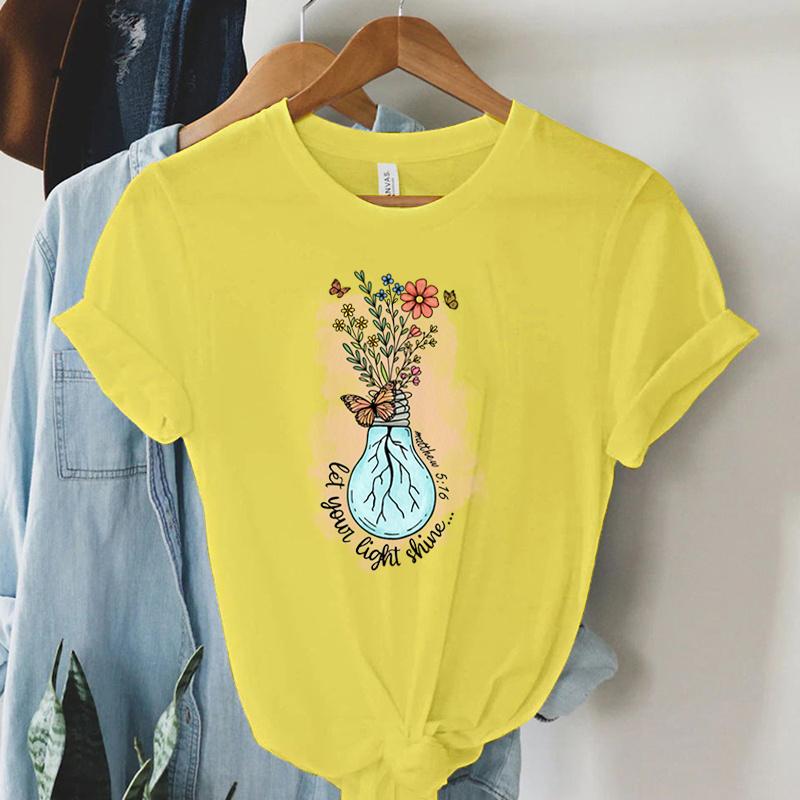 

Мэтью 5:16 Да сияет свет ваш Футболка Женская Христианская Футболка со стихом из Библии Религиозные футболки Винтажная Бохо Христианская футболка 4XL