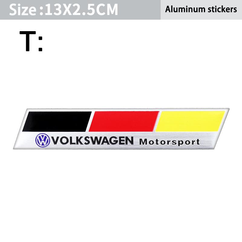 

For VW Volkswagen Jetta MK5 Golf 1Pcs Car Styling Aluminum Alloy Badge Sticker For Volkswagen GTI ABT Polo Golf Passat Scirocco