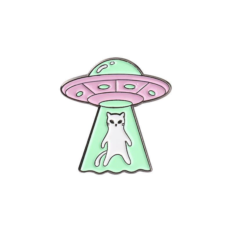 Eyecatching Geometric Alien Ufo Alloy Brooch Stylish Pin For All Occasions