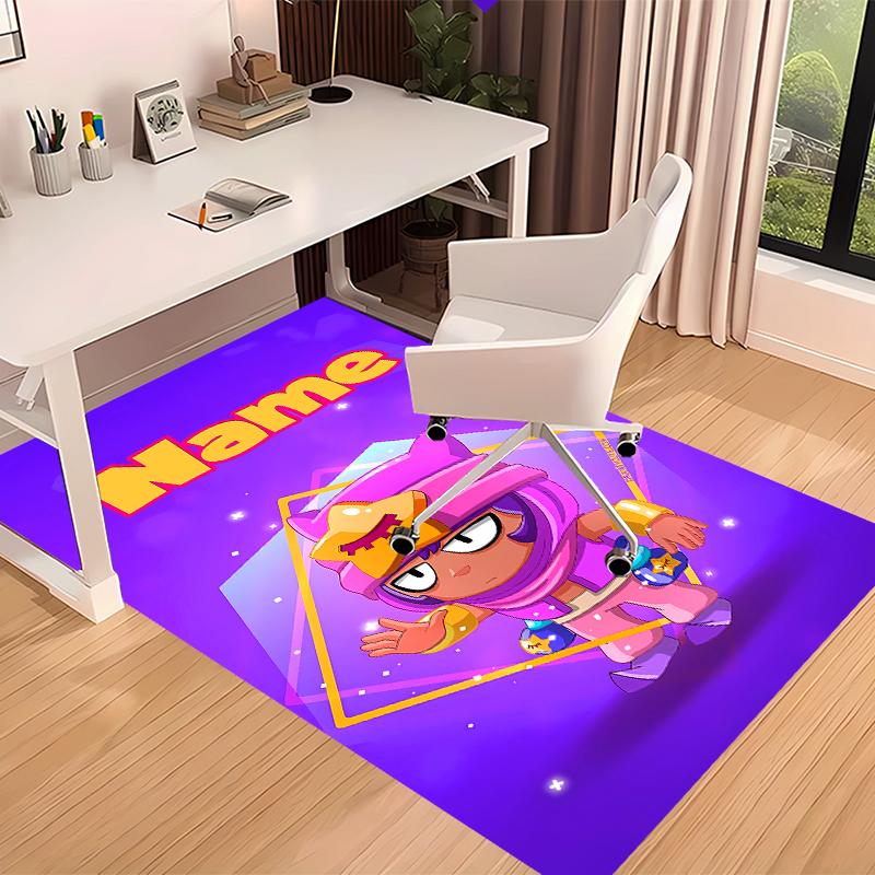Custom Personalization Brawl Stars Print Area Rug - Soft, Washable Non-Slip Indoor Mat,Living Room,Home&Office Decorative Rug