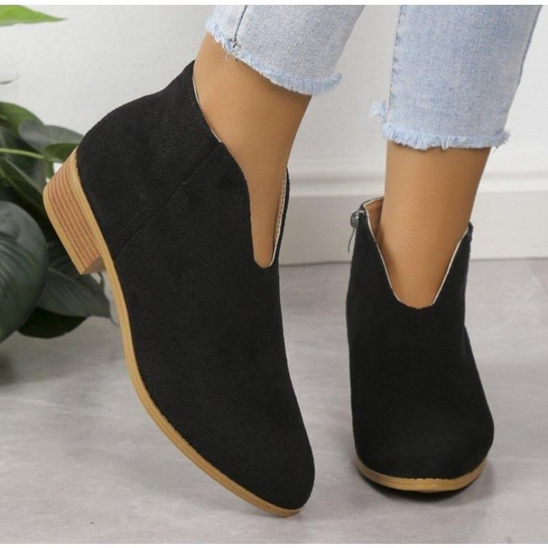 Autumn/winter New Boots Female Side Ankle Boots Female Low Heel Low Tube Student College Style Female  Women Shoes Women Boots