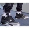 Air Jordan 4 Retro GS Fear 2024 Kinder-Sneaker Schwarz Weiß Anthrazit FQ8213-002