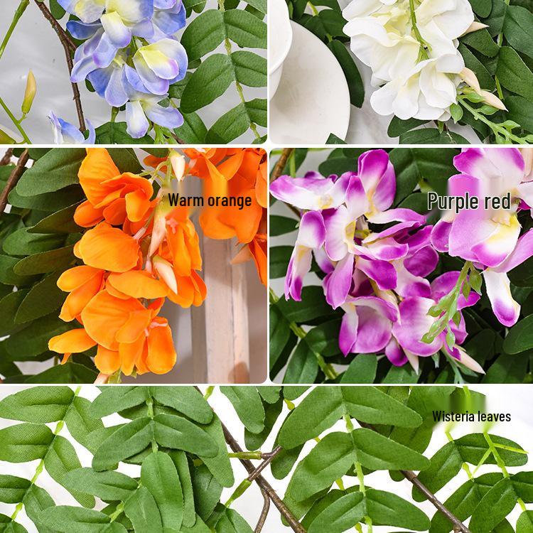 Künstliche Glyzinienblütenranke - Decken- & Wandhängende Dekoration