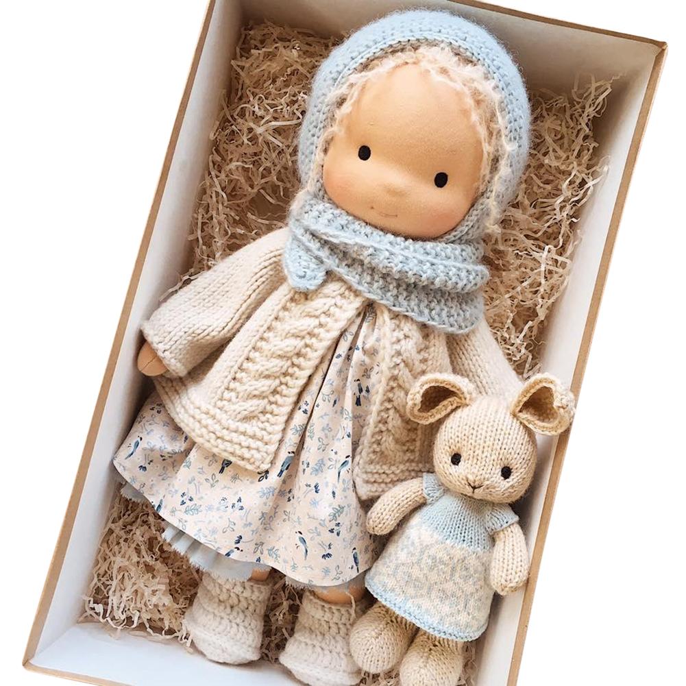 Mini Christmas Thumb Dolls Cute Handmade Dolls Unique Gift Sleeping Cuddle Buddy Doll Toy for Kids Children Lovely Birthday Gift