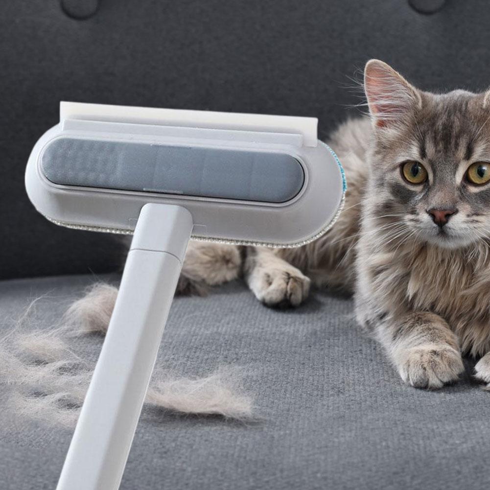 Pet Hair Remover 3-in-1 Long Handle Pet Hair Removal Brush Pocket Multifunctional Lint Brush for Window Carpet Clothing Pets Fur