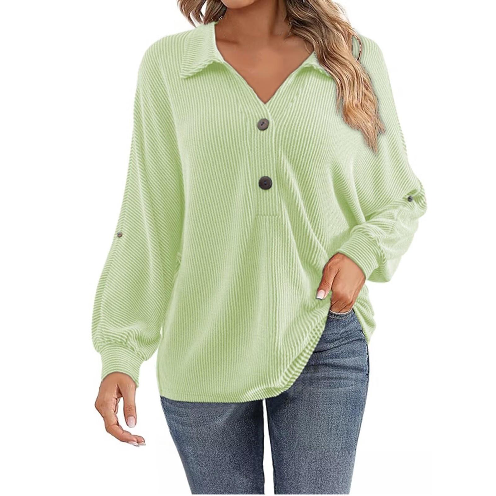 

Женские повседневные топы с длинным рукавом S хаки