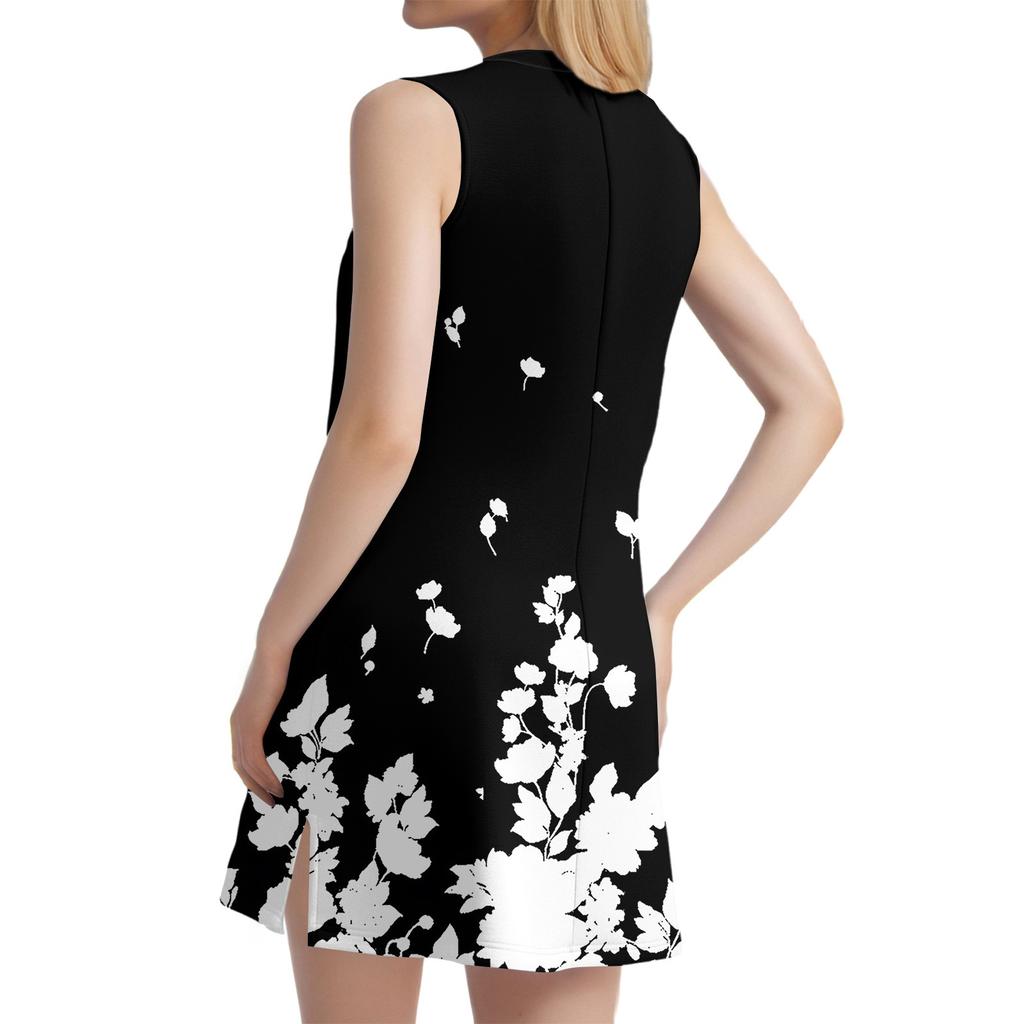 Women's V-neck Summer Casual Beach Vacation Women's Sleeveless Floral Print Sundress