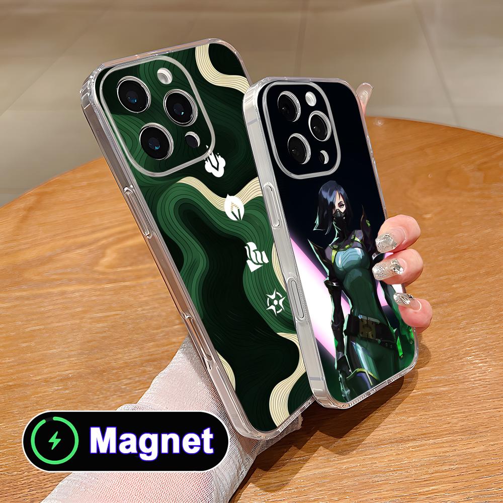 Valo Viper Phone Case for iPhone 17 16 15 14 13 12 11 Air Pro Max Plus Mini Soft TPU Clear Magsafe Cover