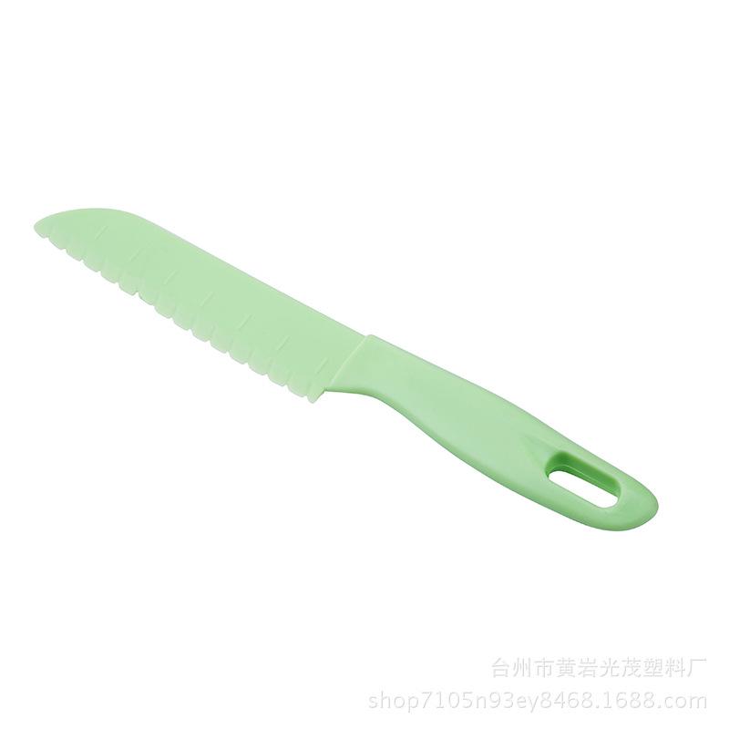 Sawtooth Cutter Plastic Fruit Knife Safe Kitchen Knife Kids Chef For Bread Lettuce Toddler Cooking Knives Children Paring Knives светло-зеленый