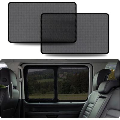 Auto Sonnenschutz Magnetische Passform für VW T6 Seitenfenster, Faltbarer Auto Sonnenschutz, Sichtschutz, Moskitonetz Auto, Lichtschutz, 2er-Pack