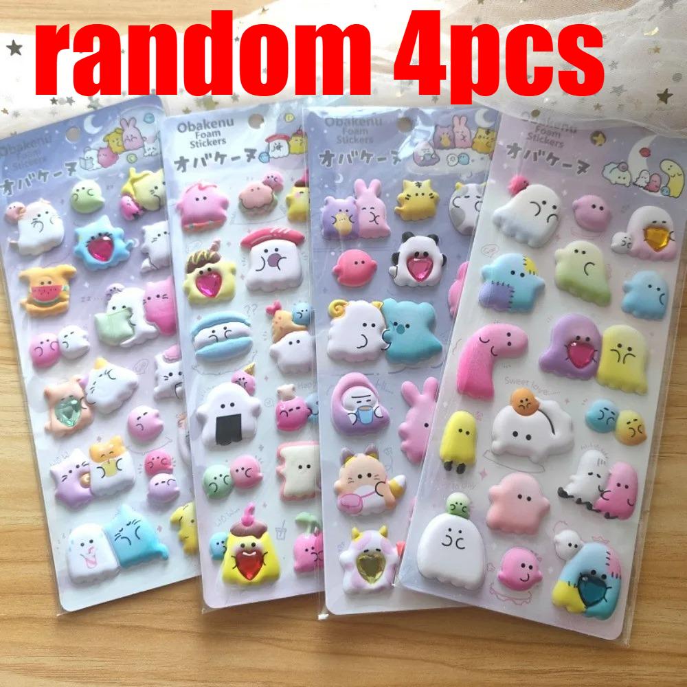 Cartoon Ghost Diamond 3D Puffy Sticker Scrapbooking Diy Journal Stationery Sticker Cute Decor School Supplies Gift