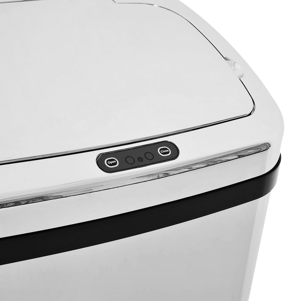 Automatic Sensor Trash Can, Stainless Steel, 50/68L, Silver