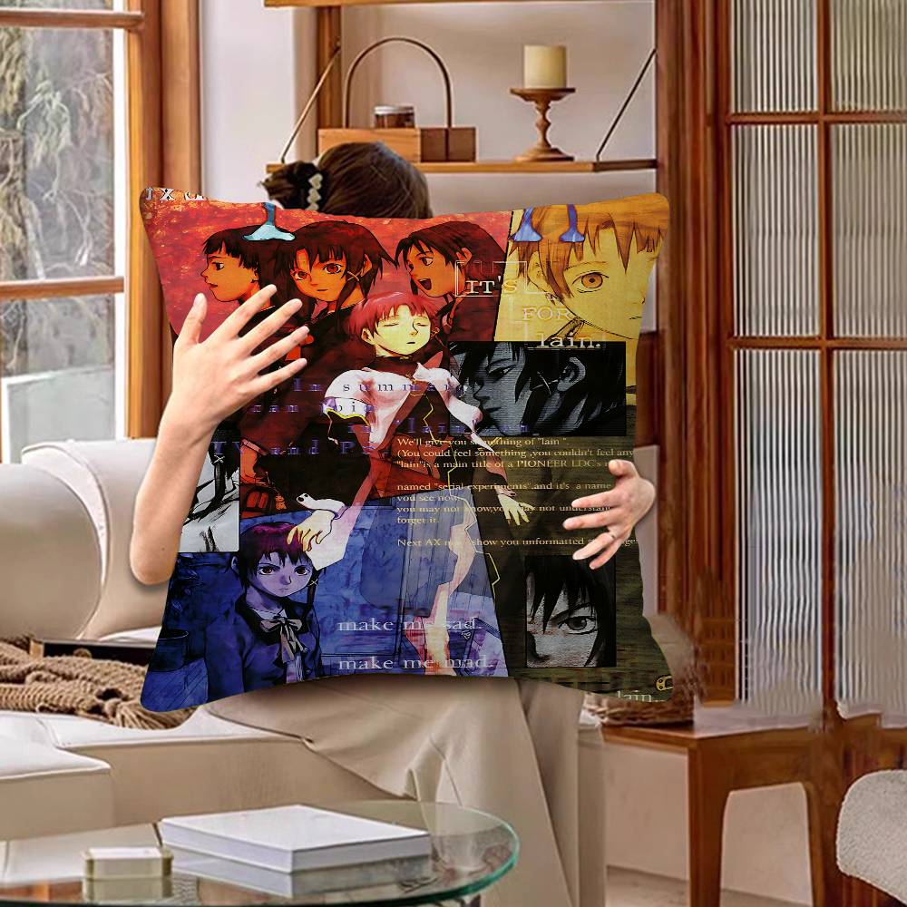 Serial EExperiments Lain Anime Pillow Gifts Home Office Furnishings Bedroom Sofa Car Cushion Cover Case Xcm