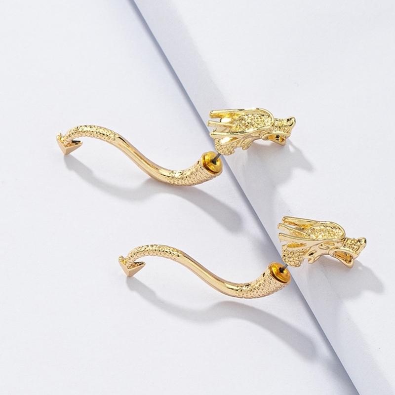 Dragon Studs Earrings Ear Studs Irregular Ear Pins Fashionable Ear Jewelry Dragon Ear Pendant Gift for Fashion Lover