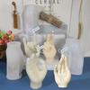 Silicone Candle Mold Creative Gesture Aromatherapy Candle Making Supplies Wax Mould Plaster Chocolate Soap Molds Home Decoration