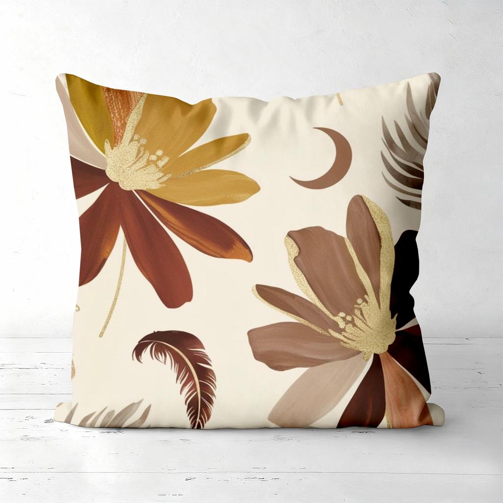 Floral Patterned Cushion Covers For Home Decor Polyester pillowcase, sofa decorative cushion cov Headboard Pillow
