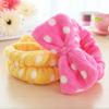 Dot Bows Headband Women Coral Fleece Knot Elastic Hairband Solid Hair Ties Girls Accesories Wash Face Makeup Head Wrap Bandage
